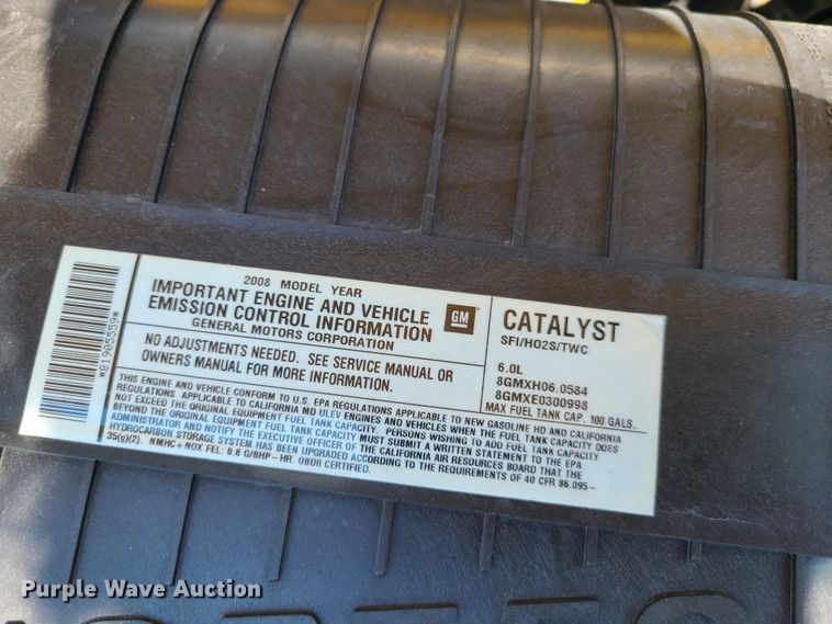 image for item DK4762 2008 GMC Savana G3500  box truck