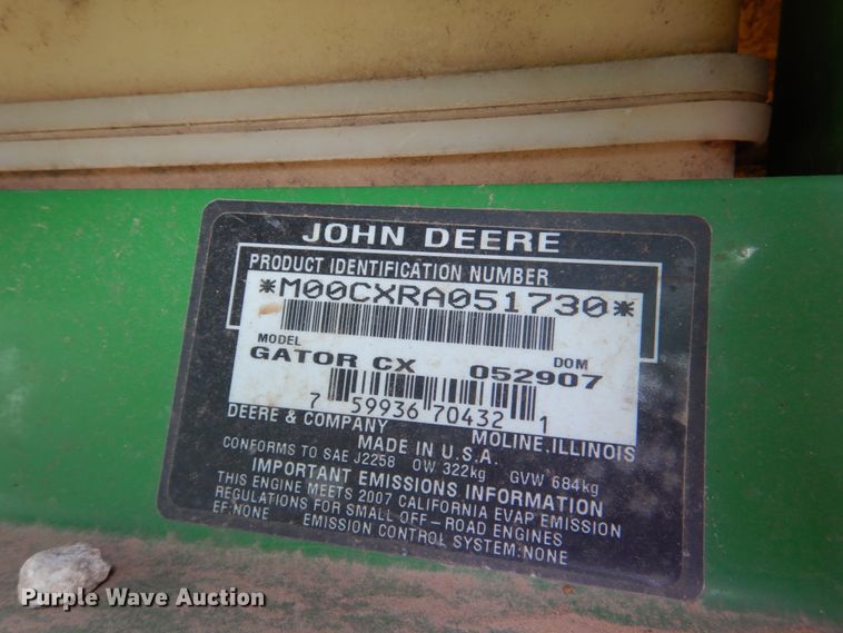 image for item DK5569 John Deere Gator CX  utility vehicle