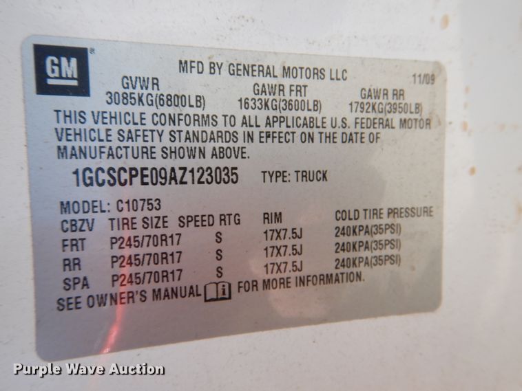 image for item DK5578 2010 Chevrolet Silverado 1500  Ext. Cab pickup truck