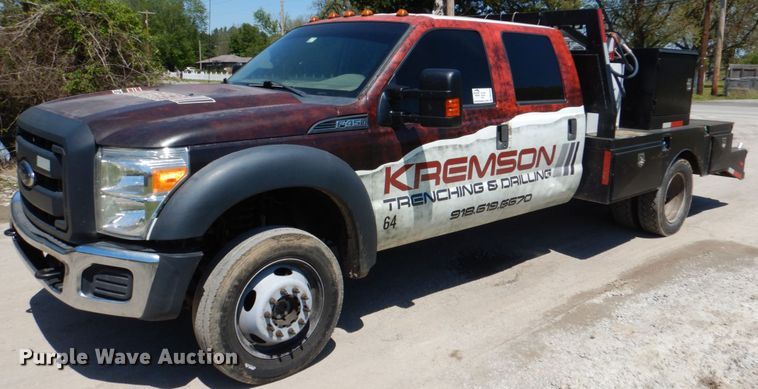 image for item DK5584 2014 Ford F450 Super Duty XL  Crew Cab flatbed truck