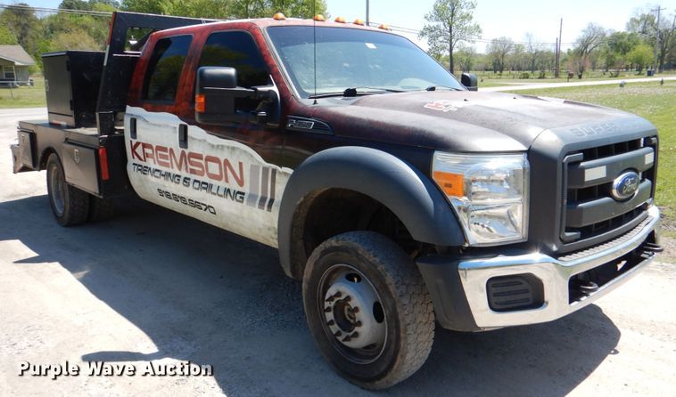 image for item DK5584 2014 Ford F450 Super Duty XL  Crew Cab flatbed truck