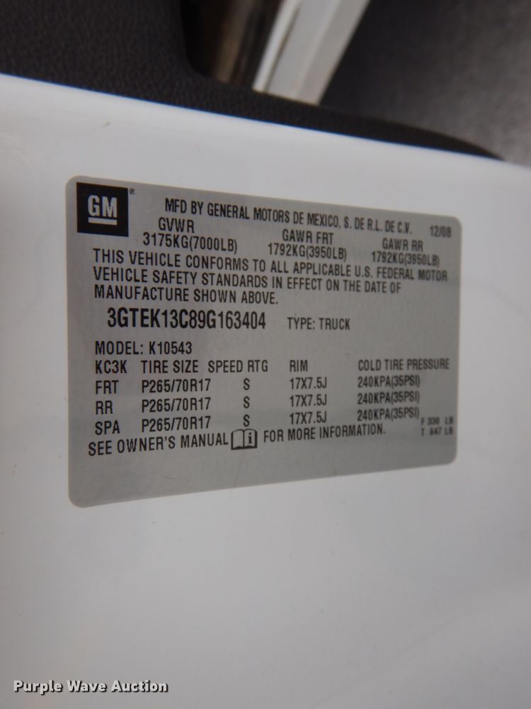 image for item DL2988 2009 GMC 1500  Crew Cab pickup truck