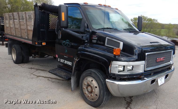 image for item DL2989 2003 GMC C5500  dump flatbed truck