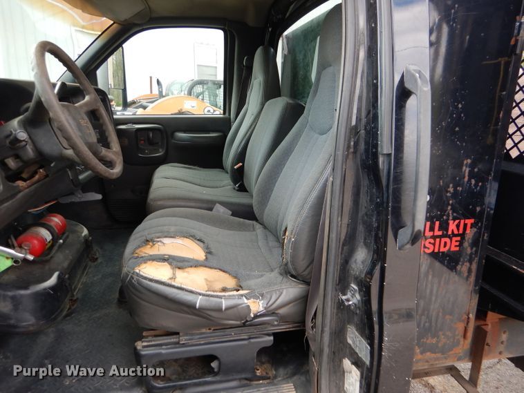 image for item DL2989 2003 GMC C5500  dump flatbed truck