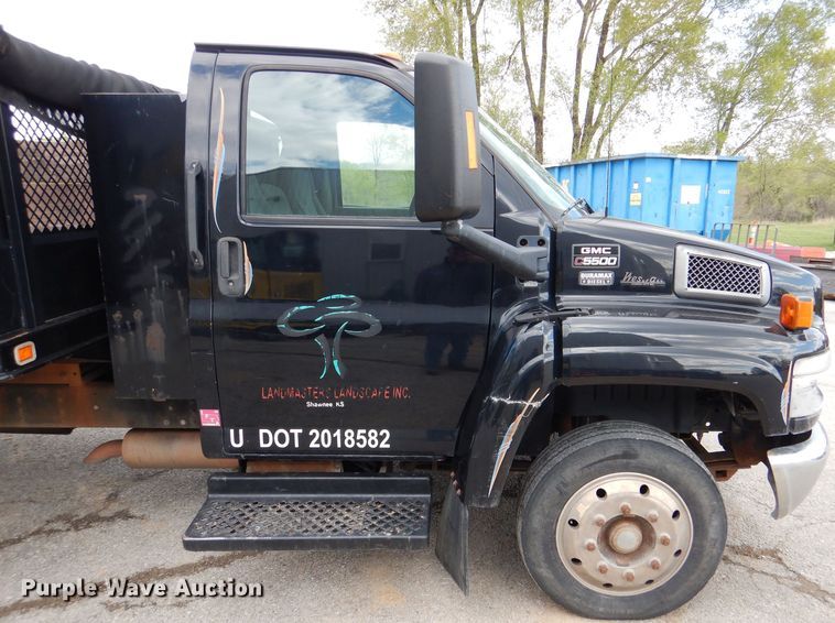 image for item DL2989 2003 GMC C5500  dump flatbed truck