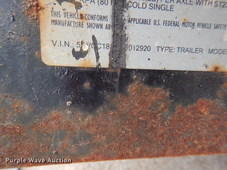 image for item DL2991 2012 Lamar  equipment trailer