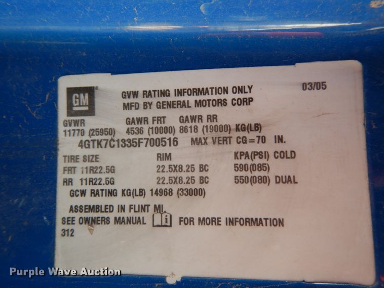 image for item DM2911 2005 Isuzu FTR  flat bed truck