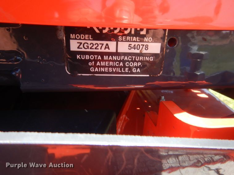 image for item ET9180 2015 Kubota ZG227A  ZTR lawn mower
