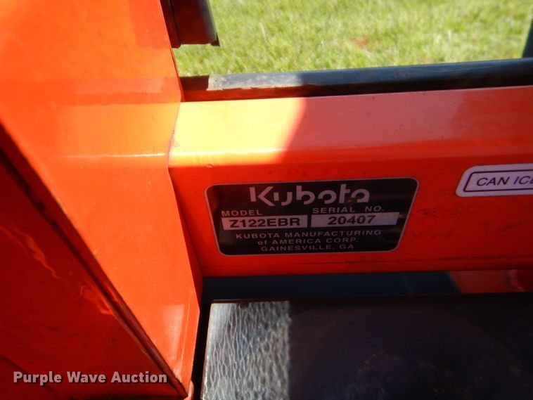 image for item ET9181 Kubota Z122EBR  ZTR lawn mower