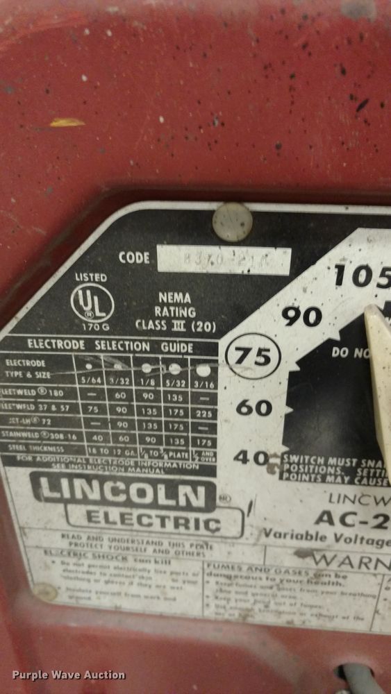 image for item FW9033 Lincoln AC 225 S  welder