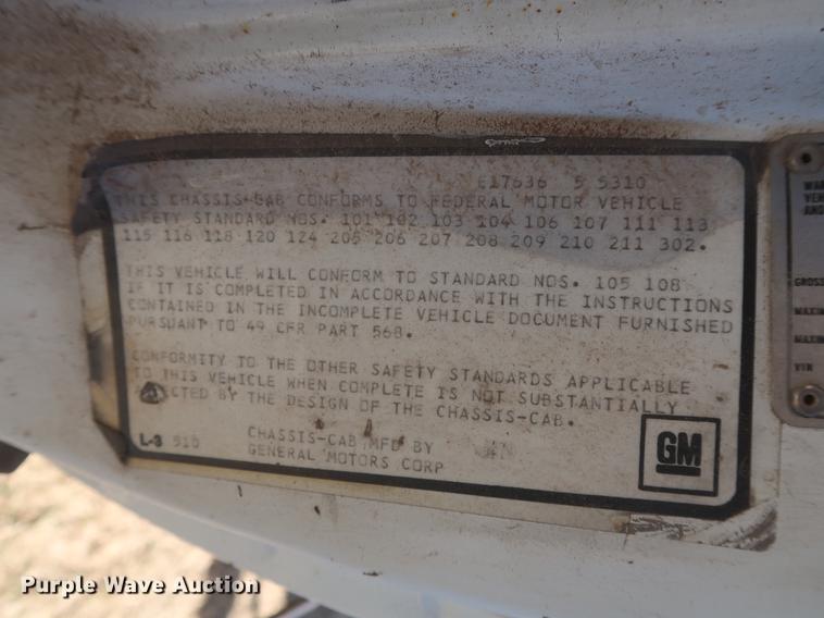 image for item HK9702 1986 GMC 7000  dump truck