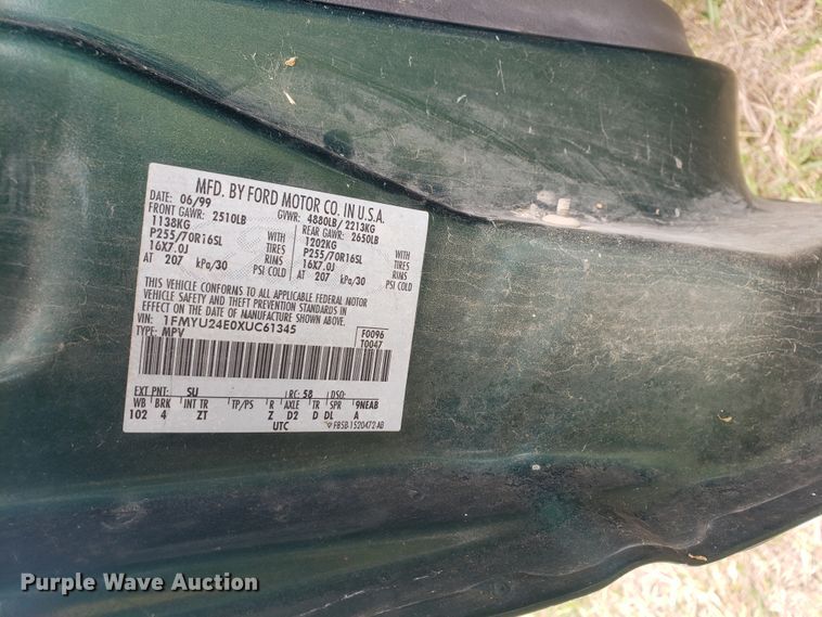 image for item HO9396 1999 Ford Explorer Sport  SUV