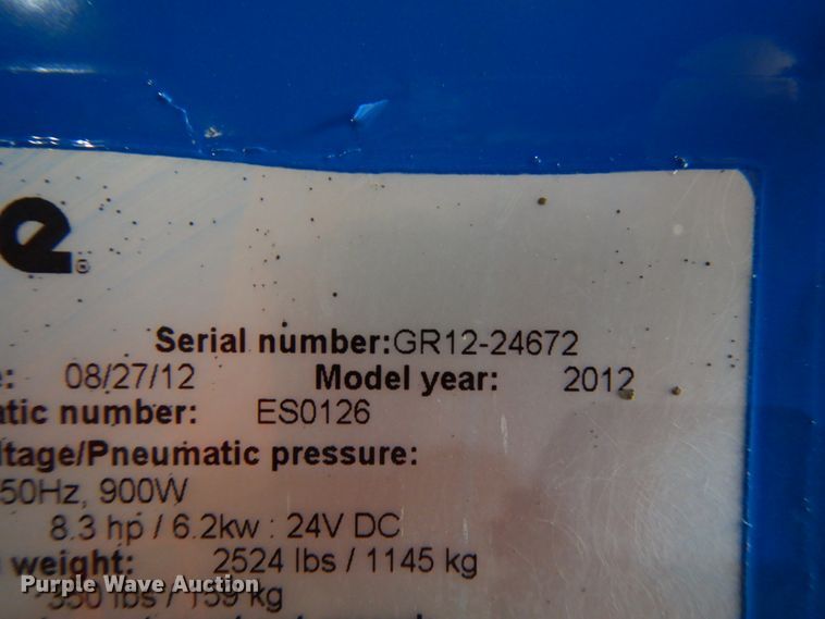 image for item HR9217 2012 Genie GR-20  vertical lift