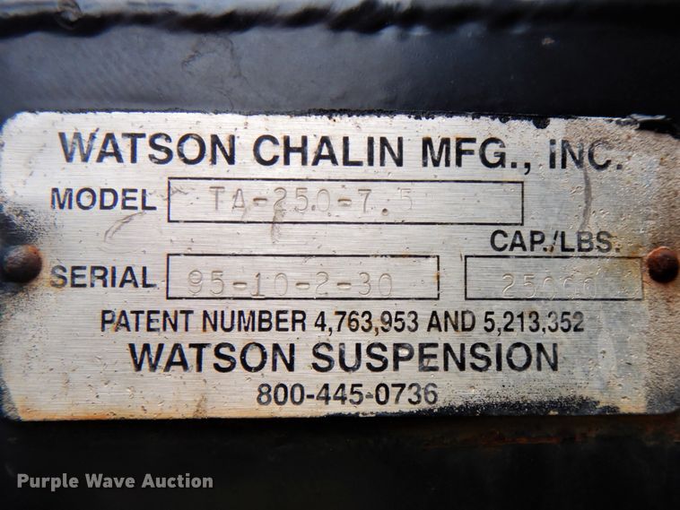 image for item HW9998 Watson Chalin TA-250-7 tag axle