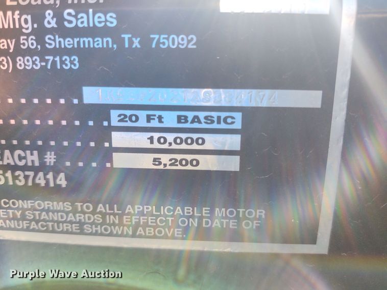 image for item IK9248 2010 Kwik Load  car trailer