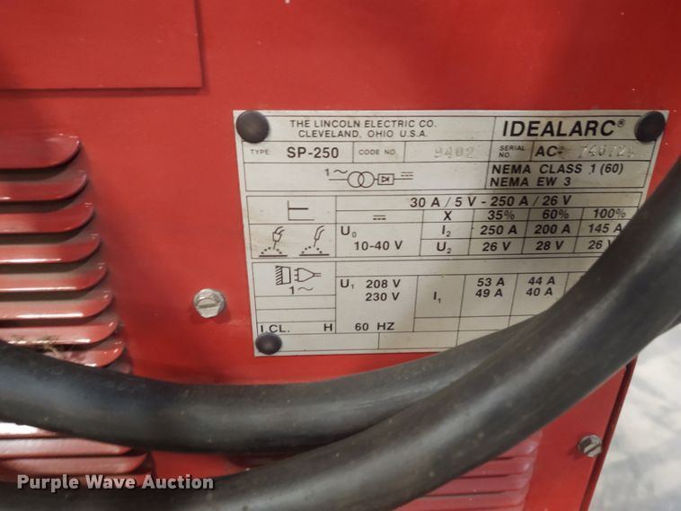 image for item IK9250 Lincoln Idealarc SP-250  welder