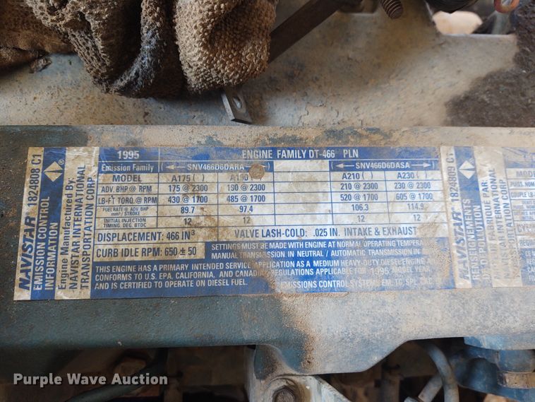 image for item IK9253 International DT466 7.6L diesel engine core