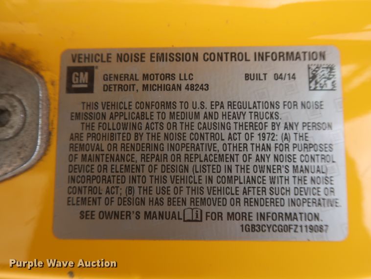 image for item IO9041 2015 Chevrolet 3500HD  utility bed pickup truck