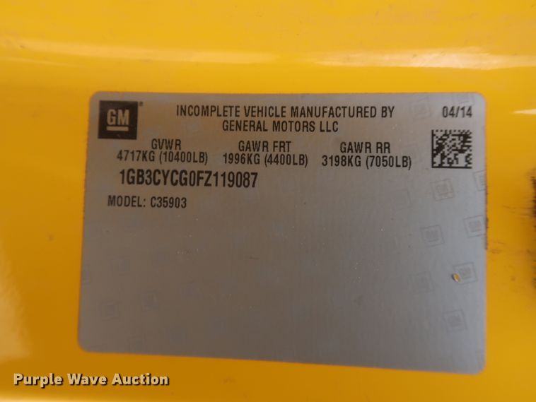 image for item IO9041 2015 Chevrolet 3500HD  utility bed pickup truck