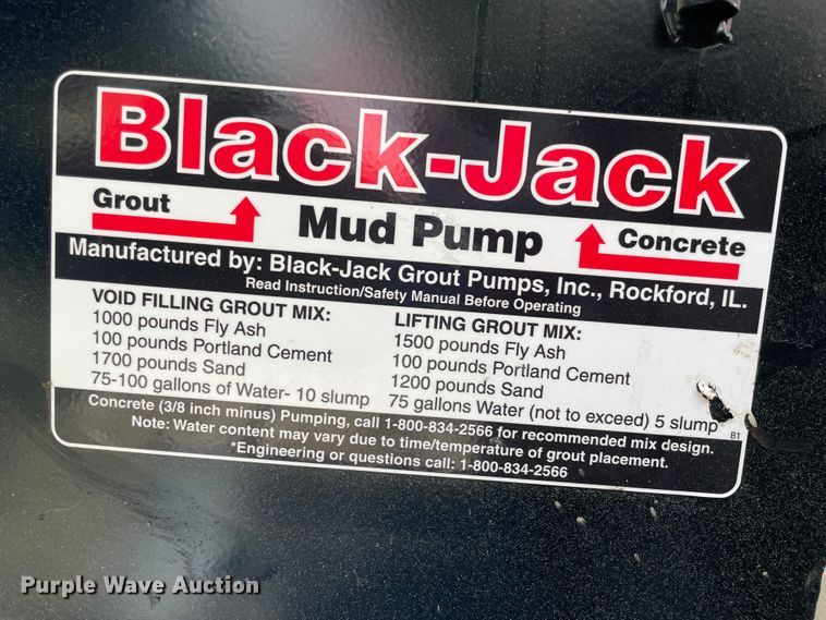 image for item IR9823 Black Jack mud pump