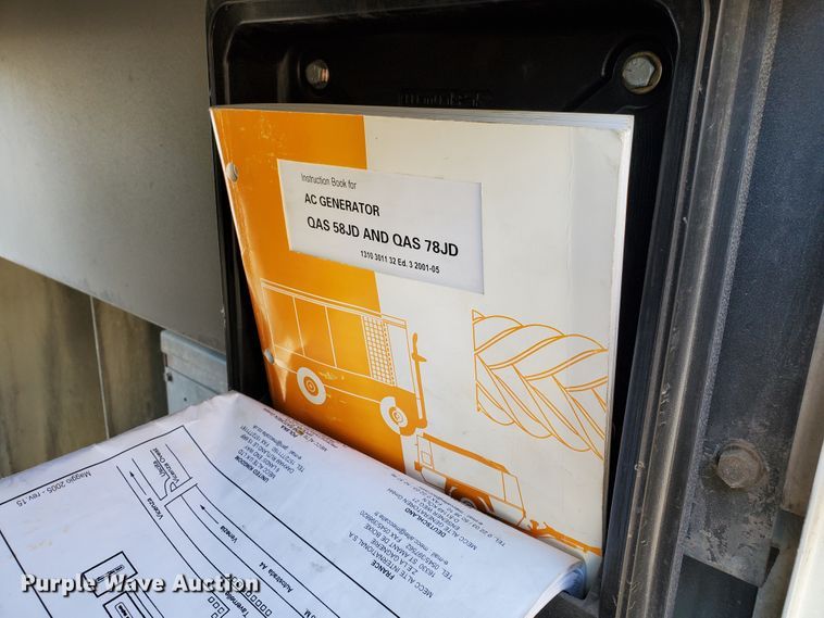 image for item IX9238 2006 Atlas Copco QAS 58 JDS-T2  generator
