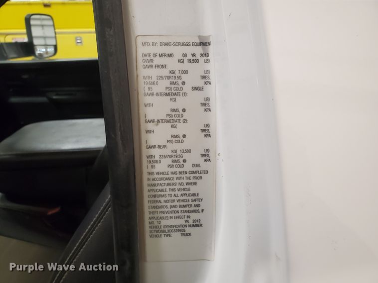 image for item IX9769 2012 Dodge Ram 5500HD  truck cab and chassis