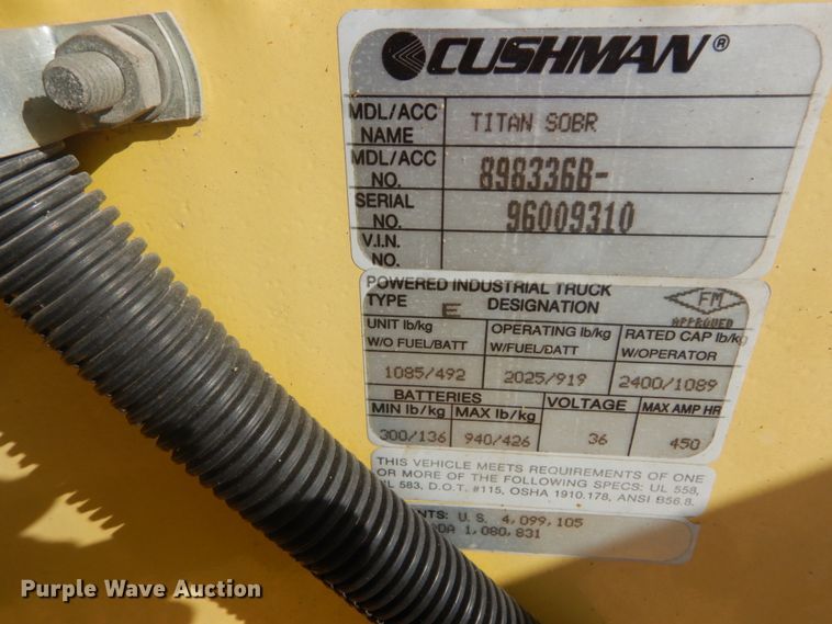 image for item IY9588 (2) Cushman utility carts