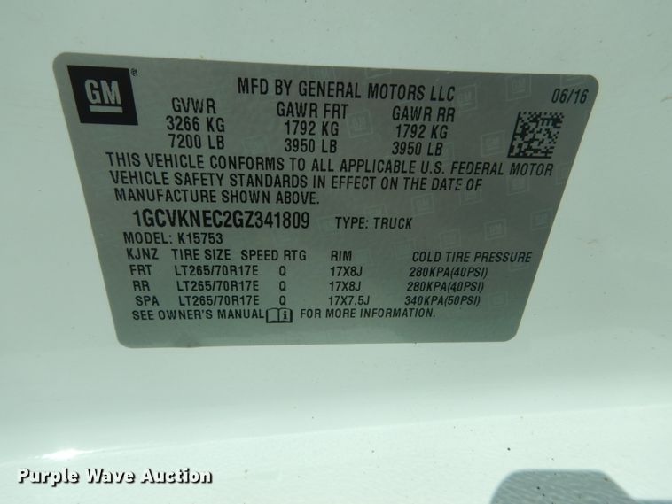 image for item IY9621 2016 Chevrolet Silverado 1500  Double Cab pickup truck