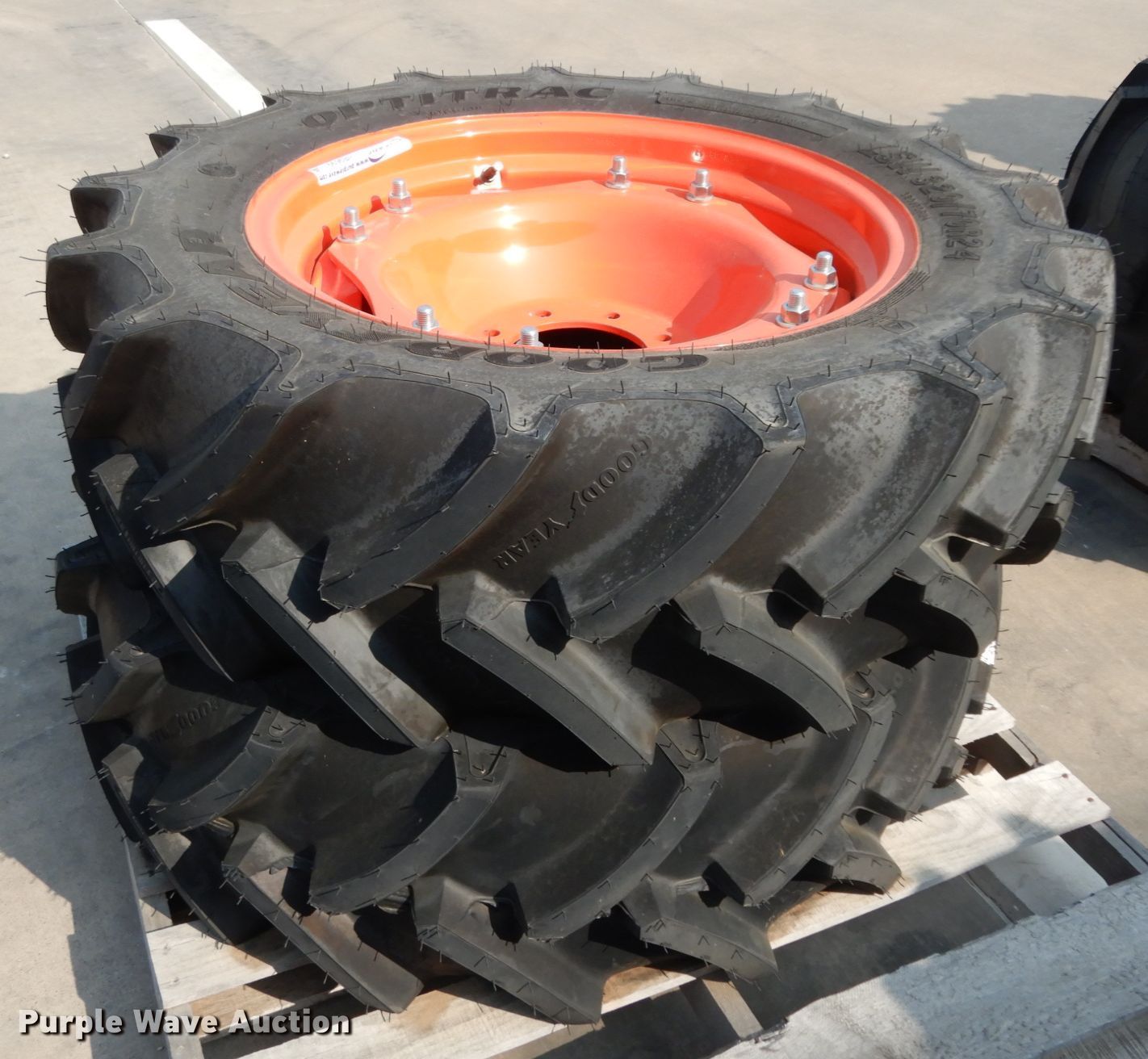 (2) Goodyear LSW 320/70R24 tires and wheels in Grapevine, TX | Item ...