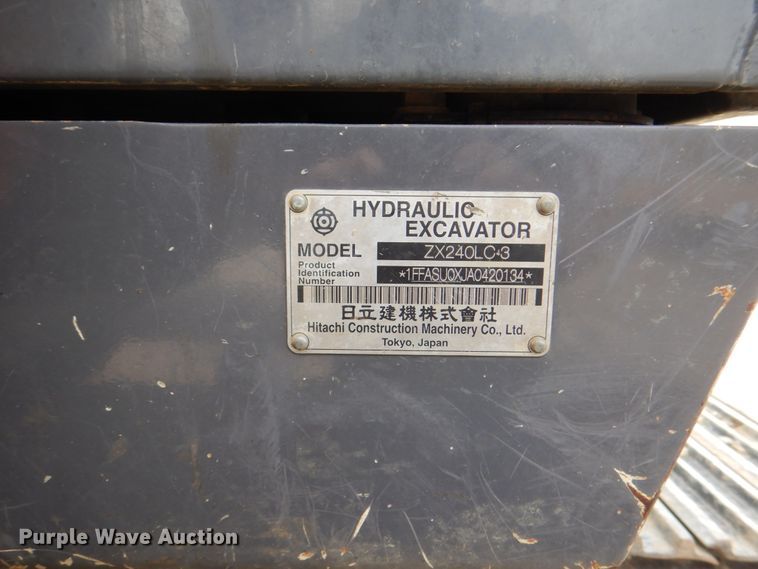 image for item DH5485 2011 Hitachi ZX240LC-3  excavator