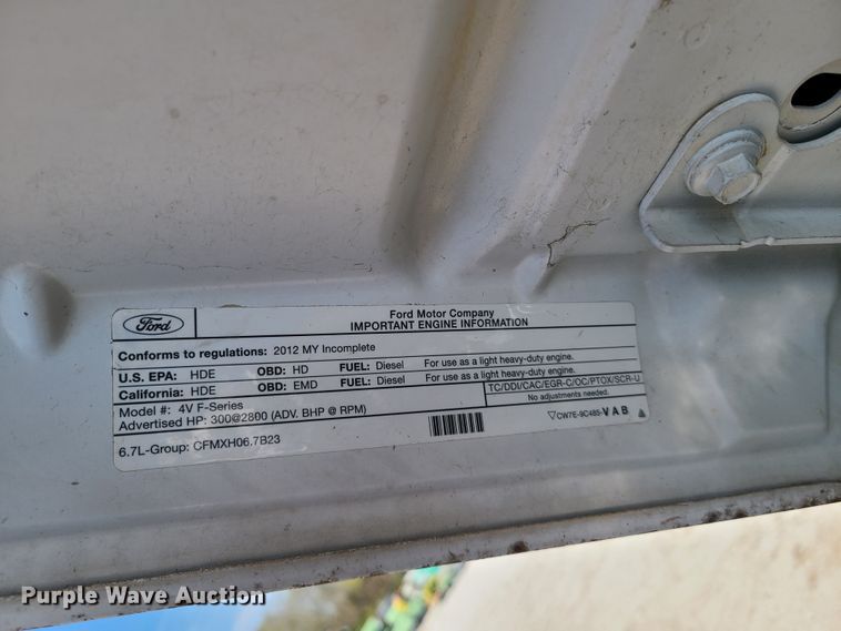 image for item DH5849 2012 Ford F550 Super Duty  flatbed truck