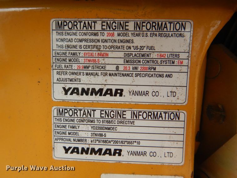 image for item DJ8741 2007 John Deere 27D  mini excavator