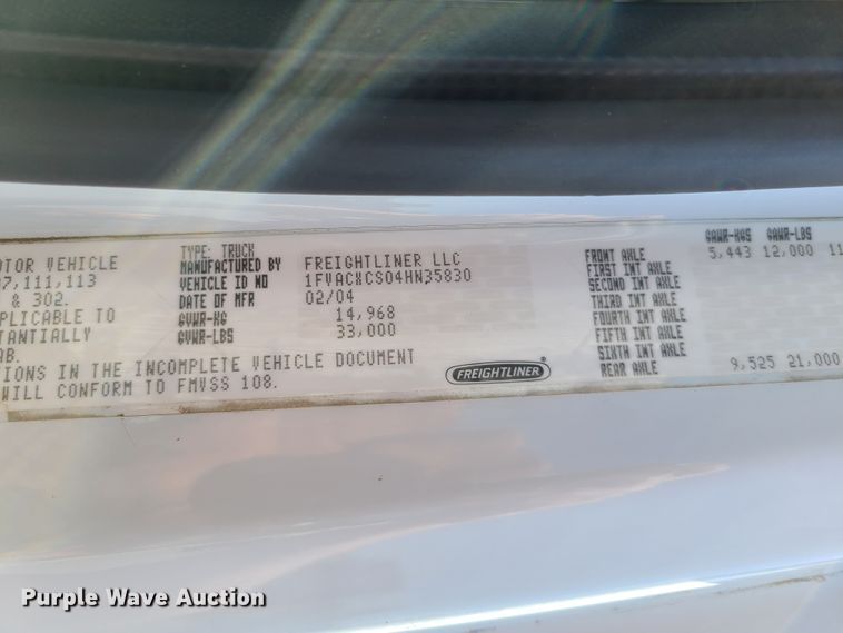 image for item DK4741 2004 Freightliner Business Class M2  utility / service truck