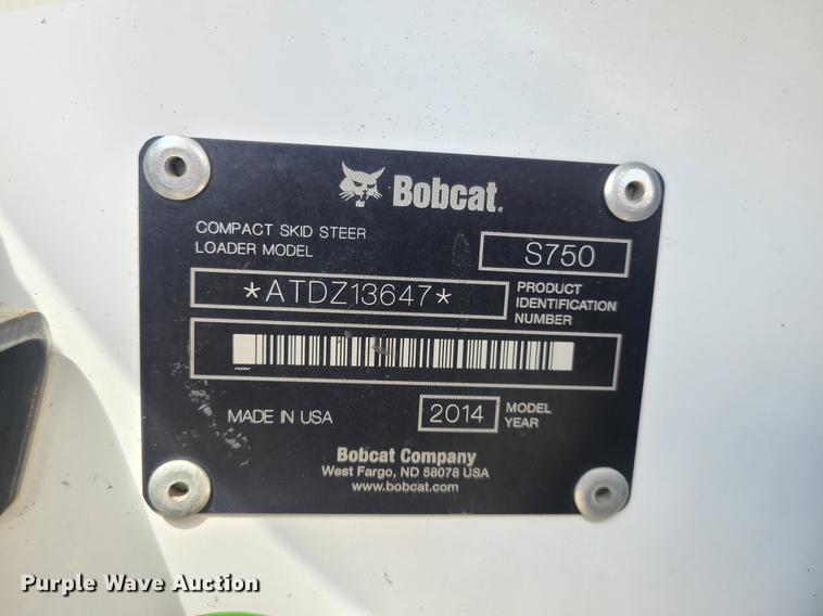 image for item DK4778 2014 Bobcat S750  skid steer loader