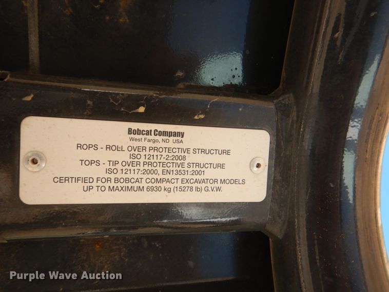 image for item DK5604 2017 Bobcat E50  mini excavator