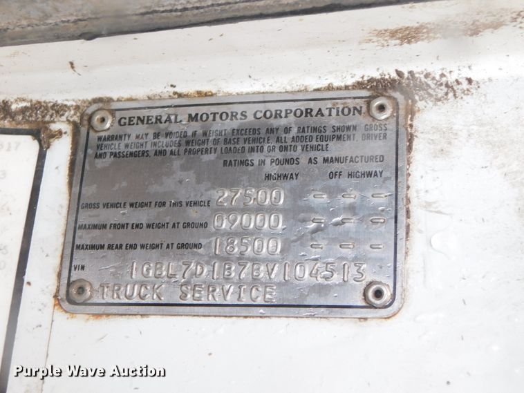 image for item DK8503 1981 Chevrolet C6500  digger derrick truck