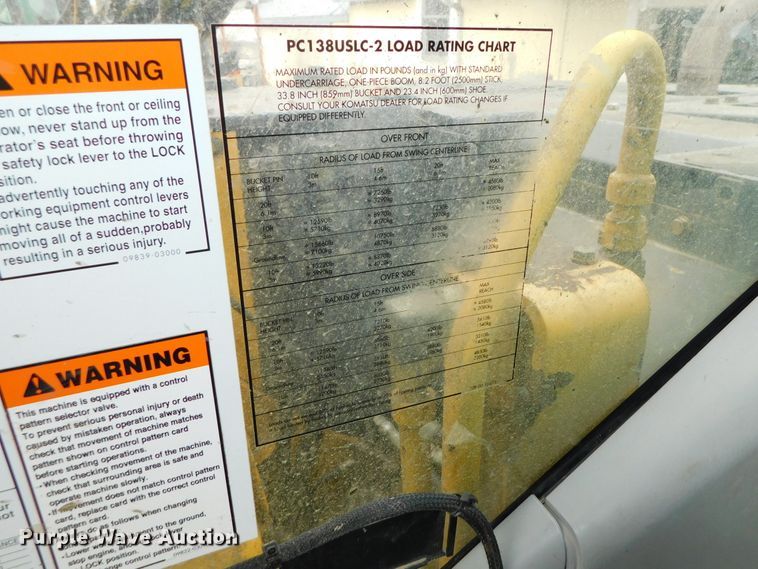 image for item DK8505 2007 Komatsu PC138USLC-2EO  mini excavator