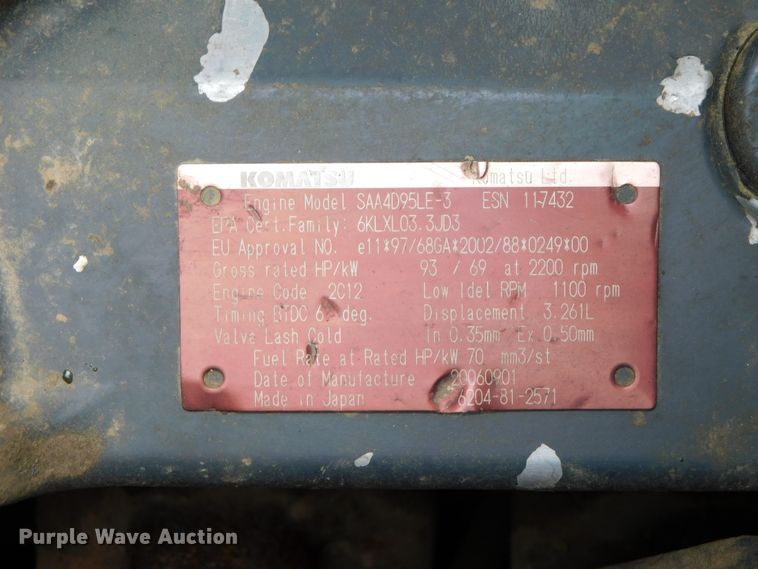 image for item DK8505 2007 Komatsu PC138USLC-2EO  mini excavator