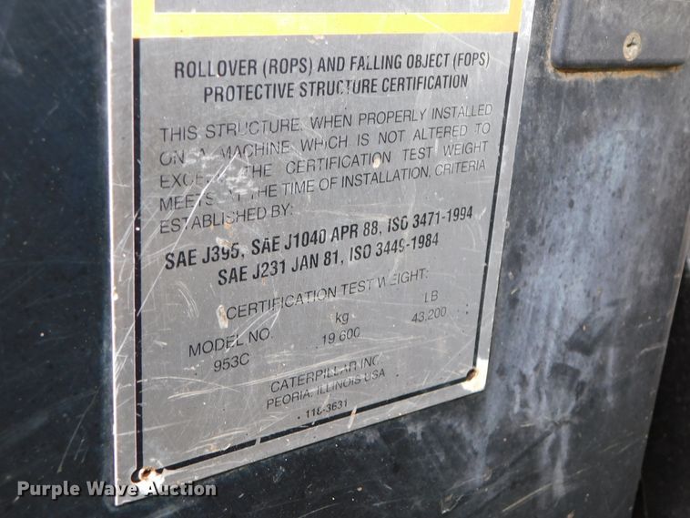 image for item DK8507 1998 Caterpillar 953C  track loader