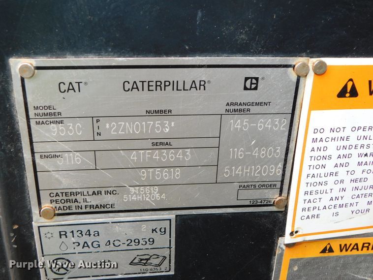 image for item DK8507 1998 Caterpillar 953C  track loader