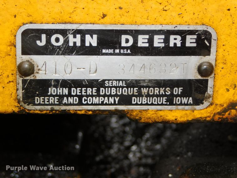 image for item DK8519 John Deere 410D  backhoe