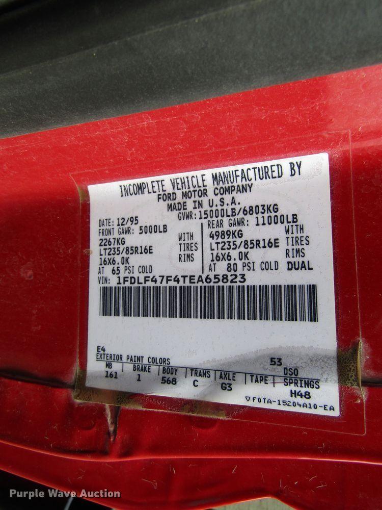 image for item GC9903 1996 Ford F450 Super Duty  flatbed truck