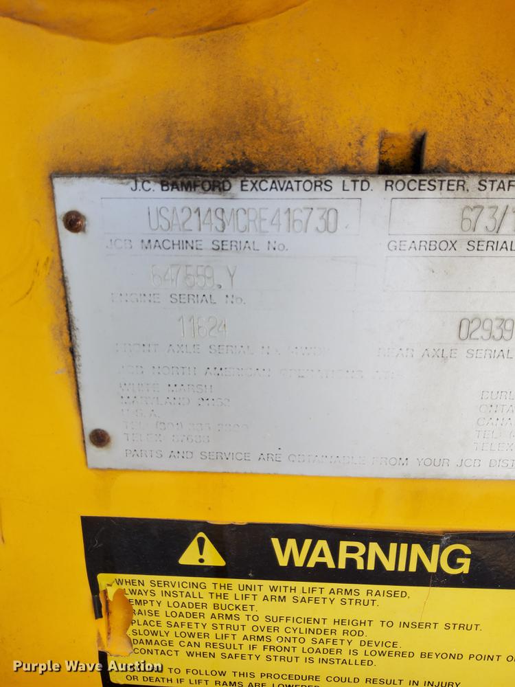 image for item HR9233 1994 JCB 214  backhoe