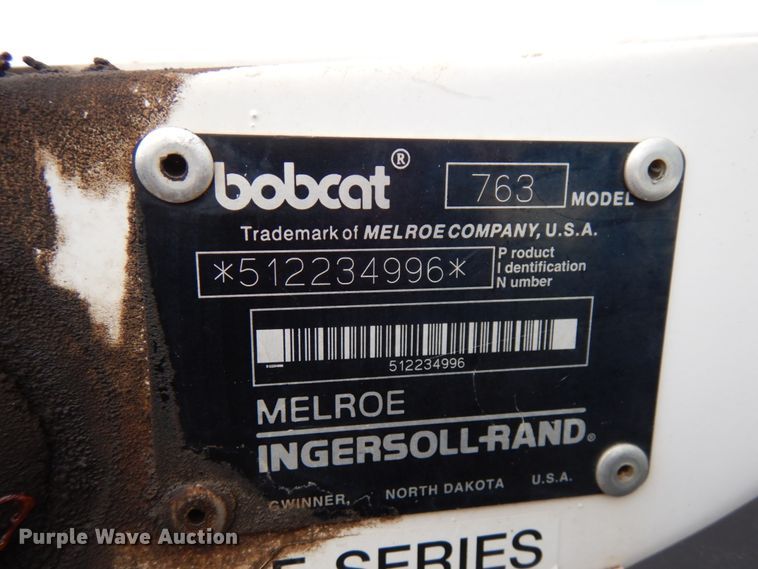 image for item HR9239 1998 Bobcat 763  skid steer loader