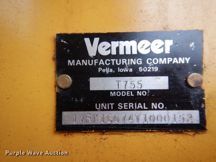 image for item ID9777 1996 Vermeer T755  trencher