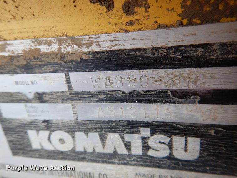 image for item II9886 2000 Komatsu WA380-3ML  wheel loader