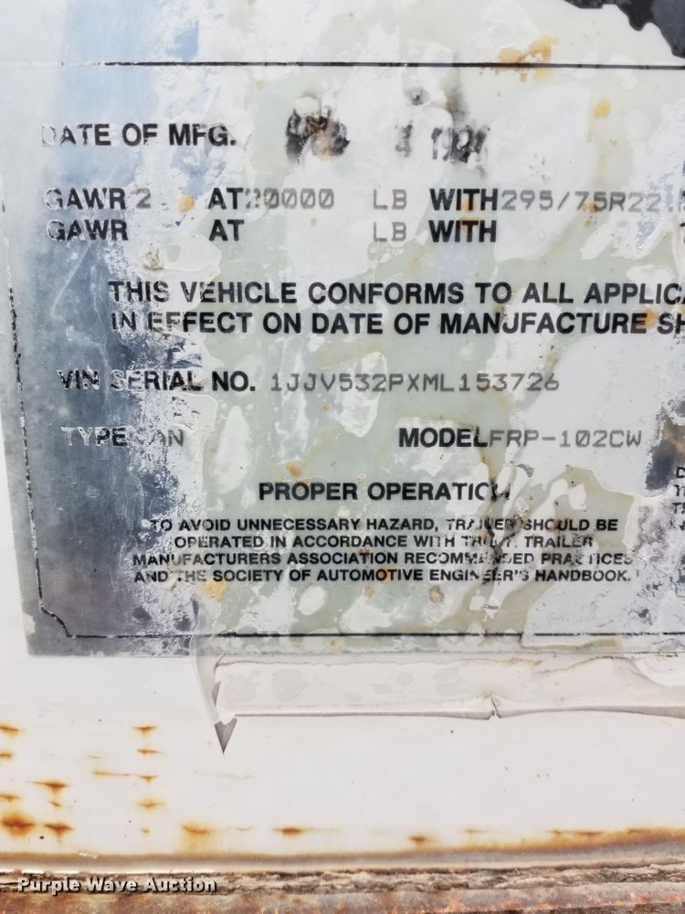 image for item II9911 1991 Wabash  dry van trailer