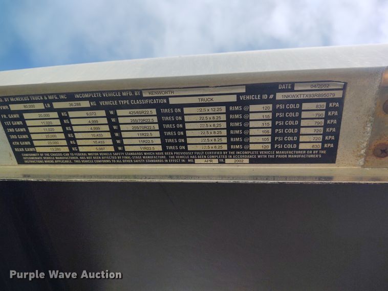 image for item IK9249 2003 Kenworth W900  winch truck