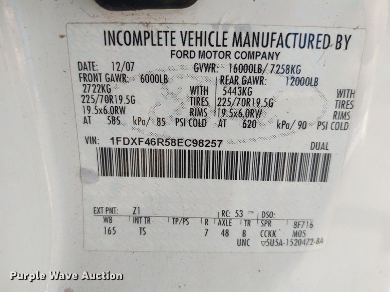 image for item IK9251 2008 Ford F450 Super Duty XL  flatbed truck