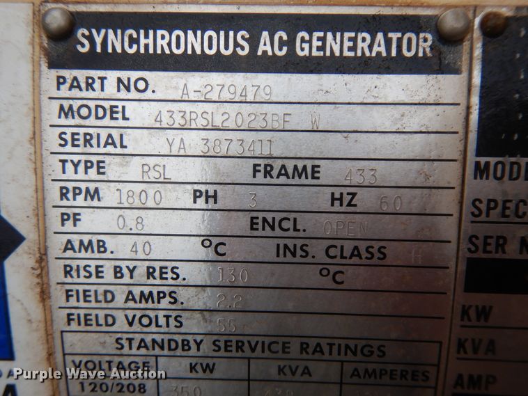 image for item IP9187 Kohler 350R0ZD71  generator